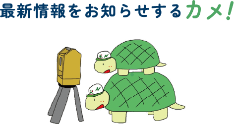 最新情報をお知らせするカメ！